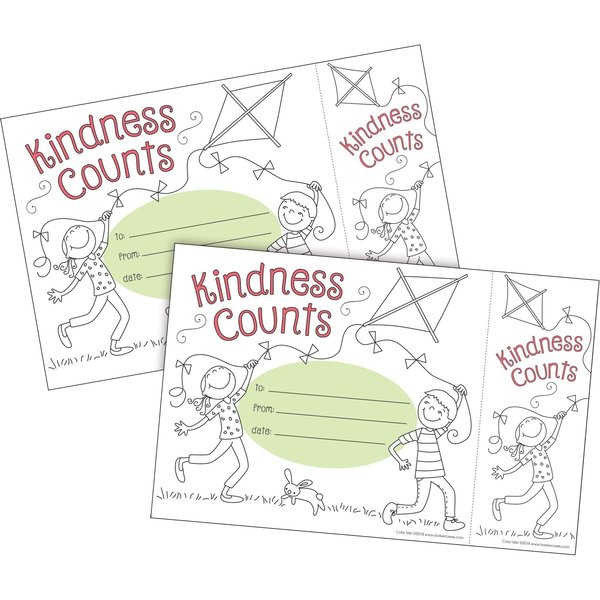 Barker Creek Color Me! Kindness Counts Awards & Bookmarks Set, 60/Set 4151